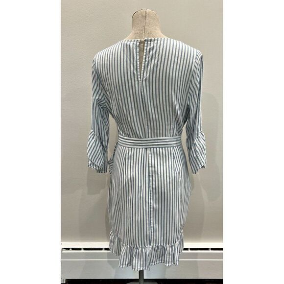 Who What Wear Striped Ruffle Dress Size M - Picture 4 of 6